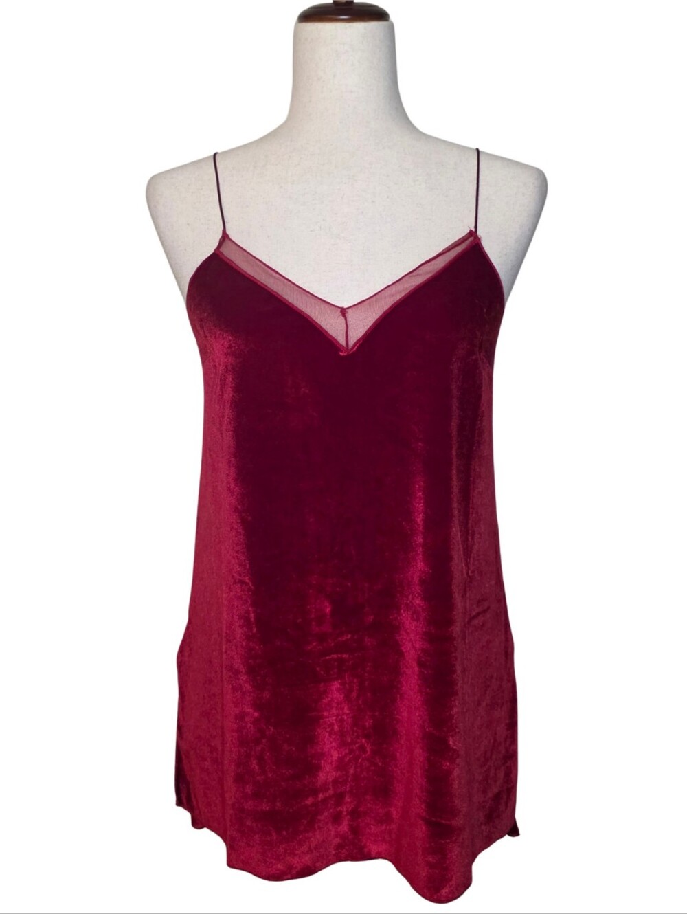 Intimately Free People Red Velvet Tank Top